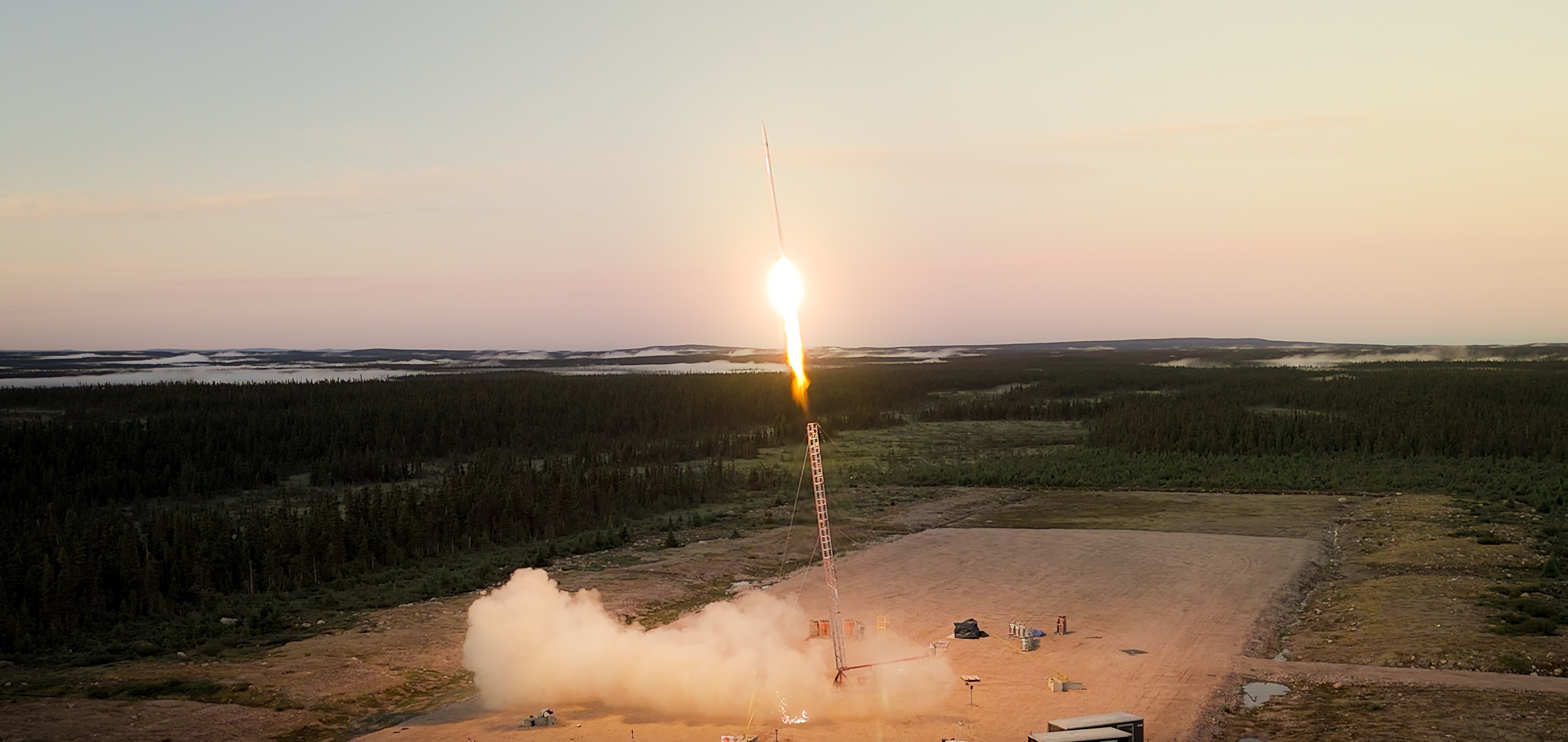 Starsailor rocket launching off the rail